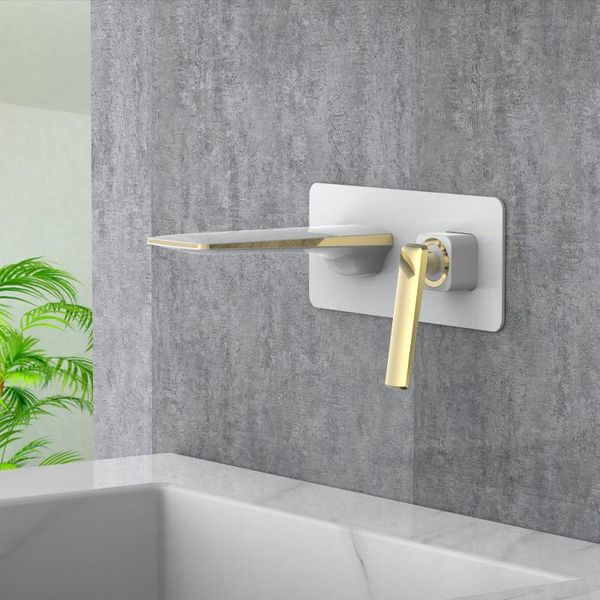 modern luxury brass white gold lever handle wall mounted mixer faucets bathroom waterfall sink basin faucet quality
modern luxury brass white gold lever handle wall mounted mixer faucets bathroom waterfall sink basin faucet quality