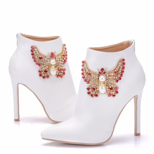 dress shoes fall stiletto heel pointed white wedding shoes red diamond party dress martin boots plus size bride bridesmaid women 9, Black
dress shoes fall stiletto heel pointed white wedding shoes red diamond party dress martin boots plus size bride bridesmaid women 9, Black