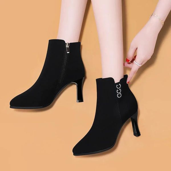 boots cresfimix botas femininas women pointed toe black flock heel autumn lady casual sweet comfort boot a9235
boots cresfimix botas femininas women pointed toe black flock heel autumn lady casual sweet comfort boot a9235