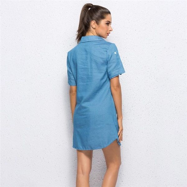 women's blouses & shirts 2021 fashion women short sleeve solid maxi denim ladies casual loose long, White
women's blouses & shirts 2021 fashion women short sleeve solid maxi denim ladies casual loose long, White