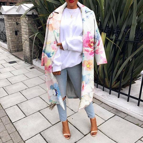 women's wool & blends fashion women fun print turn-down collar coats autumn elegant office lady long sleeve jackets winter loose tweed, Black
women's wool & blends fashion women fun print turn-down collar coats autumn elegant office lady long sleeve jackets winter loose tweed, Black