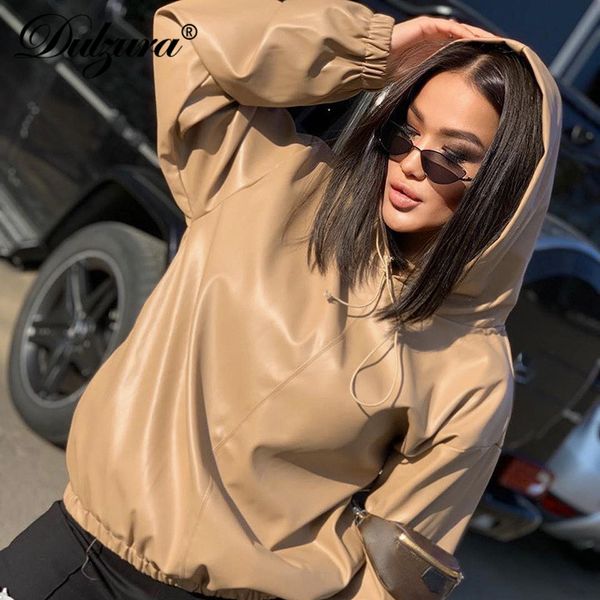 pu women leather sweatshirt hoodie pullover long sleeve solid loose streetwear 2021 autumn winter clothes casual korea, Black;white
pu women leather sweatshirt hoodie pullover long sleeve solid loose streetwear 2021 autumn winter clothes casual korea, Black;white