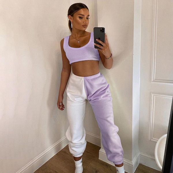 women's pants & capris casual sport high waist loose patchwork trousers women spring summer street simple purple pink wide leg, Black;white
women's pants & capris casual sport high waist loose patchwork trousers women spring summer street simple purple pink wide leg, Black;white