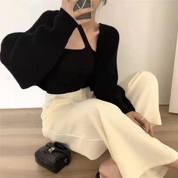 women's knits & tees knitted cardigan women loose and idle outer match autumn winter, White
women's knits & tees knitted cardigan women loose and idle outer match autumn winter, White
