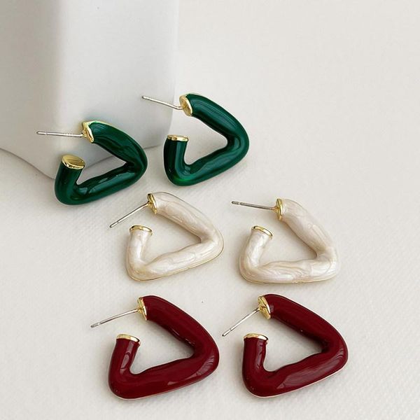 hoop & huggie minimalist fashion triangular enamel glaze earrings for women vintage 925 needle line irregularly ear stud trend jewelry, Golden;silver
hoop & huggie minimalist fashion triangular enamel glaze earrings for women vintage 925 needle line irregularly ear stud trend jewelry, Golden;silver