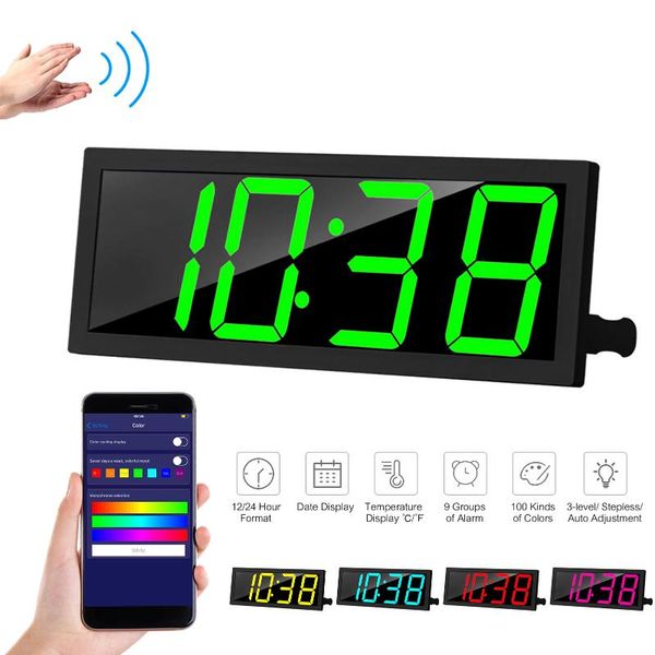 desk & table clocks 2 in 1 wall digital alarm clock app control time date temperature countdown function stepless brightness with snooze
desk & table clocks 2 in 1 wall digital alarm clock app control time date temperature countdown function stepless brightness with snooze