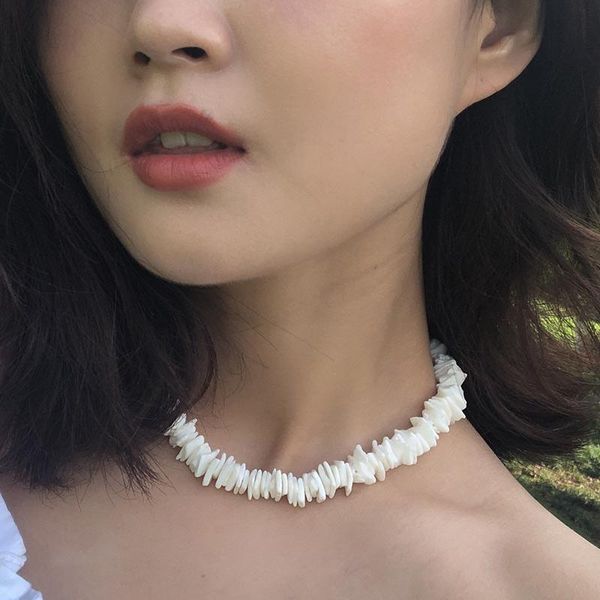 chains shell choker necklace for women fashion adjustable white clam chips seashell hawaiian summer beach jewelry ea, Silver
chains shell choker necklace for women fashion adjustable white clam chips seashell hawaiian summer beach jewelry ea, Silver