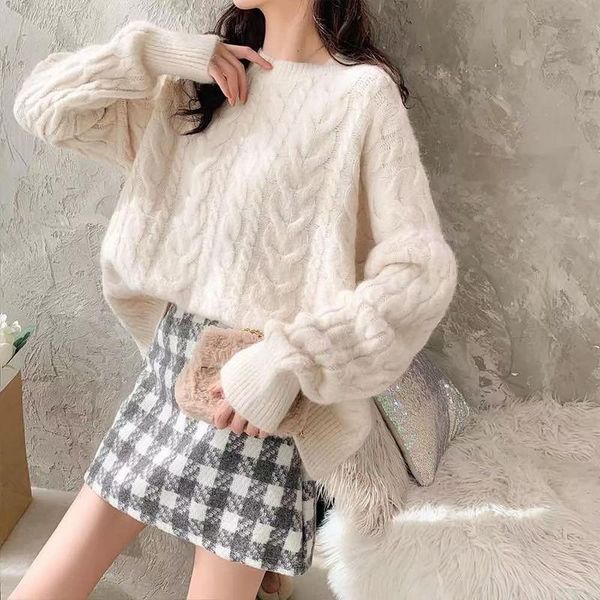 women's knits & tees sweater ladies loose outer wear 2021 spring and autumn fashion casual pullover korean all-match top, White
women's knits & tees sweater ladies loose outer wear 2021 spring and autumn fashion casual pullover korean all-match top, White