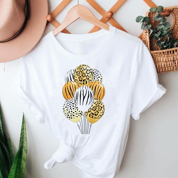 women's t-shirt women summer tshirts cartoon fashion short sleeve leopard travel 90s clothes stylish t lady print sweet tee, White
women's t-shirt women summer tshirts cartoon fashion short sleeve leopard travel 90s clothes stylish t lady print sweet tee, White