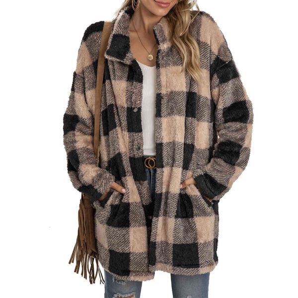 women's jackets vintage fashion oversized pockets chess woman's jacket long sleeve lapel lets outerwear chic xg1i, Black;brown
women's jackets vintage fashion oversized pockets chess woman's jacket long sleeve lapel lets outerwear chic xg1i, Black;brown