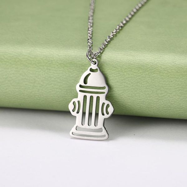 personalized fire hydrant pendant couple stainless steel plating necklace chains, Silver
personalized fire hydrant pendant couple stainless steel plating necklace chains, Silver