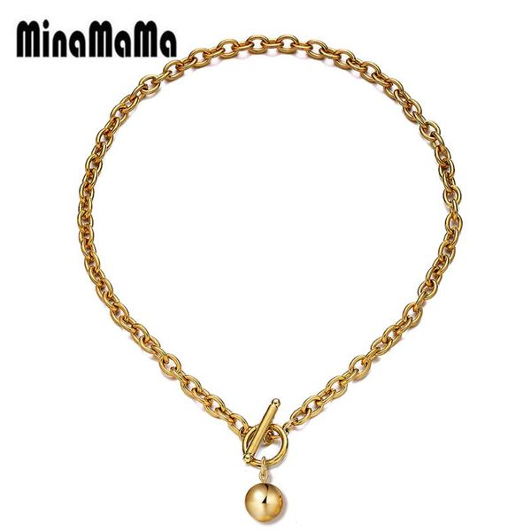 pendant necklaces style stainless steel link chain ball necklace for woman men ot clasp toggle choker jewelry, Silver
pendant necklaces style stainless steel link chain ball necklace for woman men ot clasp toggle choker jewelry, Silver