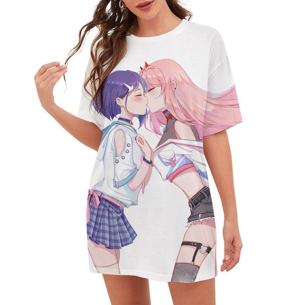 cloocl darling in the franxx zero two women tee printed lady clothes loose short sleeve teens leisure outfits, White
cloocl darling in the franxx zero two women tee printed lady clothes loose short sleeve teens leisure outfits, White