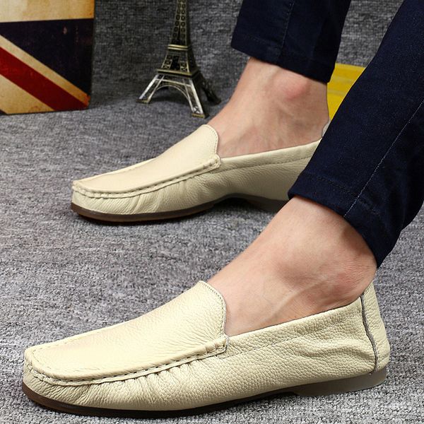 spring and summer genuine leather men's pea casual versatile british over comfortable driving lazy omelet shoes, Black
spring and summer genuine leather men's pea casual versatile british over comfortable driving lazy omelet shoes, Black
