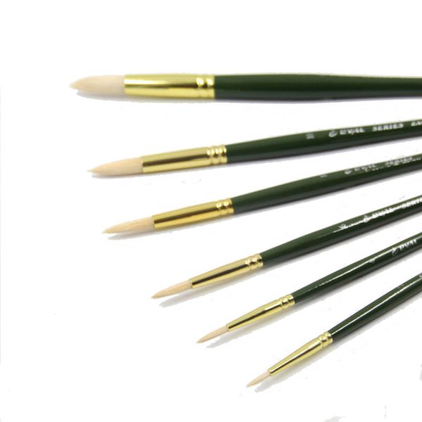 6pcs/set pig bristle oil painting brush artist painting brush round peak gouache watercolor pen painting art supplies
6pcs/set pig bristle oil painting brush artist painting brush round peak gouache watercolor pen painting art supplies