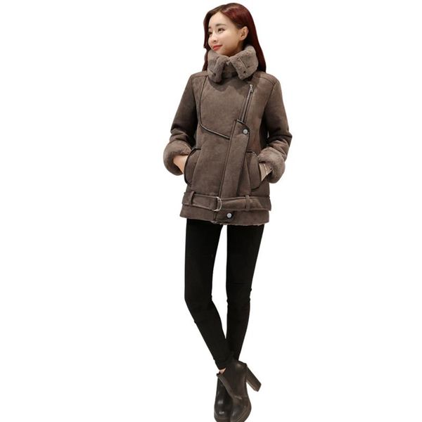 women's wool & blends women clothing imitation deerskin fur cloth coat winter fashion big yards thickening collar female woolen short o, Black
women's wool & blends women clothing imitation deerskin fur cloth coat winter fashion big yards thickening collar female woolen short o, Black