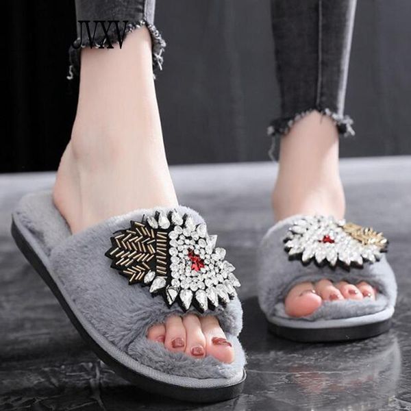 winter home cotton slippers rhinestone plush women shoes warm casual indoor flat color matching sh616, Black
winter home cotton slippers rhinestone plush women shoes warm casual indoor flat color matching sh616, Black