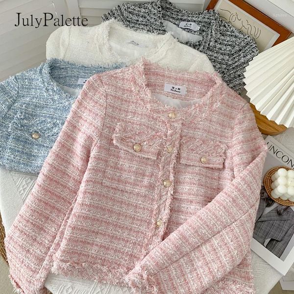 women's jackets julypalette women autumn single breasted tweed check short coat fashion fringe o-neck long sleeve ladies outerwear chic, Black;brown
women's jackets julypalette women autumn single breasted tweed check short coat fashion fringe o-neck long sleeve ladies outerwear chic, Black;brown