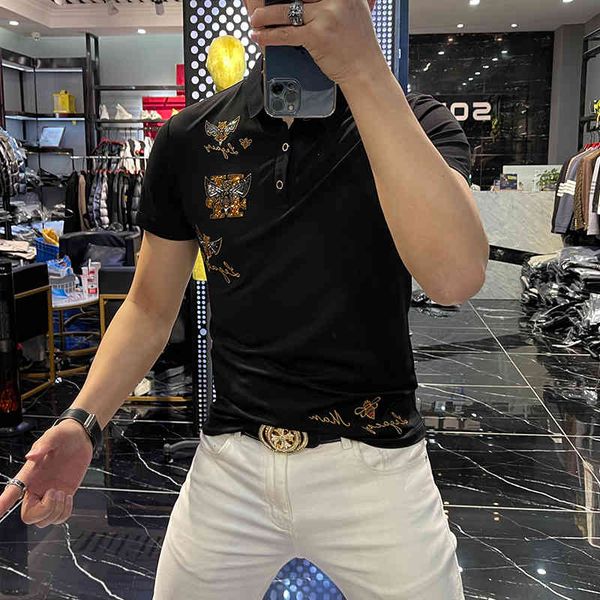 tee spring fashion heavy industry emblem embroidered bee for the man's thin lapel short sleeve shirt personality polo, White;black
tee spring fashion heavy industry emblem embroidered bee for the man's thin lapel short sleeve shirt personality polo, White;black