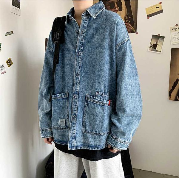 men's jackets autumn spring fashion blue black jean jacket men loose big pockets solid color denim coat, Black;brown
men's jackets autumn spring fashion blue black jean jacket men loose big pockets solid color denim coat, Black;brown