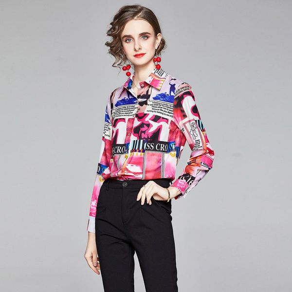 women's blouses & shirts spring autumn blouse 2021 american commuter lapel print long-sleeved slim casual female x084, White
women's blouses & shirts spring autumn blouse 2021 american commuter lapel print long-sleeved slim casual female x084, White