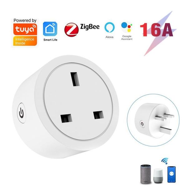 Smart Home Control 16A Plug Wifi Socket Energy Monitor Timing Function Life APP Remote Works With Alexa Google
