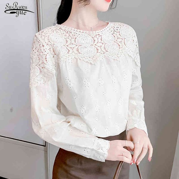 spring elegant o-neck women causal hollow out long sleeve blusa ol vintage embroidery lace patchwork blouse shirts 13209 210521, White
spring elegant o-neck women causal hollow out long sleeve blusa ol vintage embroidery lace patchwork blouse shirts 13209 210521, White