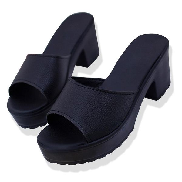 summer shoes fashion women high heel slippers leather soft platform sandals ladies wedges woman flip flops x116, Black
summer shoes fashion women high heel slippers leather soft platform sandals ladies wedges woman flip flops x116, Black