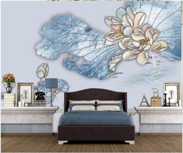 wallpapers custom po 3d wallpaper light luxury enamel blue lotus background living room decor wall murals for walls 3 d
wallpapers custom po 3d wallpaper light luxury enamel blue lotus background living room decor wall murals for walls 3 d