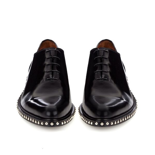 dress shoes men spring hand-made genuine cow leather rivets lace up casual shoes cat walk fashion dress 60rp, Black
dress shoes men spring hand-made genuine cow leather rivets lace up casual shoes cat walk fashion dress 60rp, Black