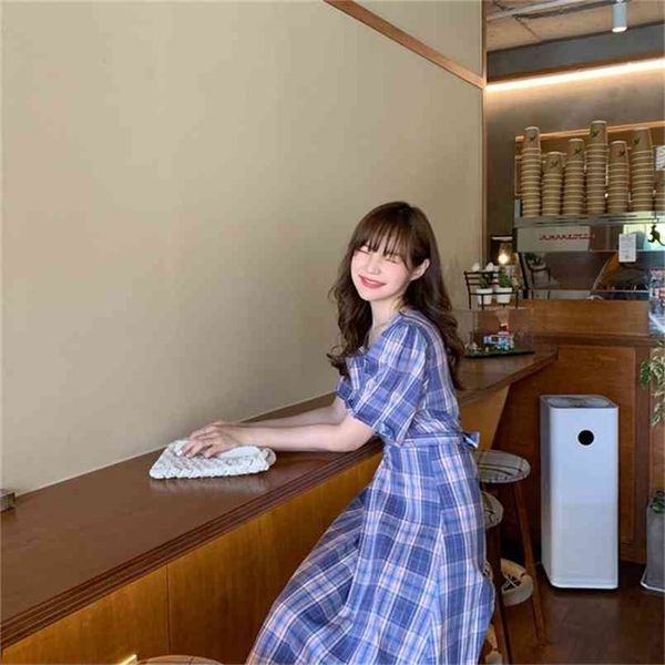 plus size summer dress girls boho party female vintage short sleeve blue plaid yellow women es long robe vestido 210423, Black;gray
plus size summer dress girls boho party female vintage short sleeve blue plaid yellow women es long robe vestido 210423, Black;gray