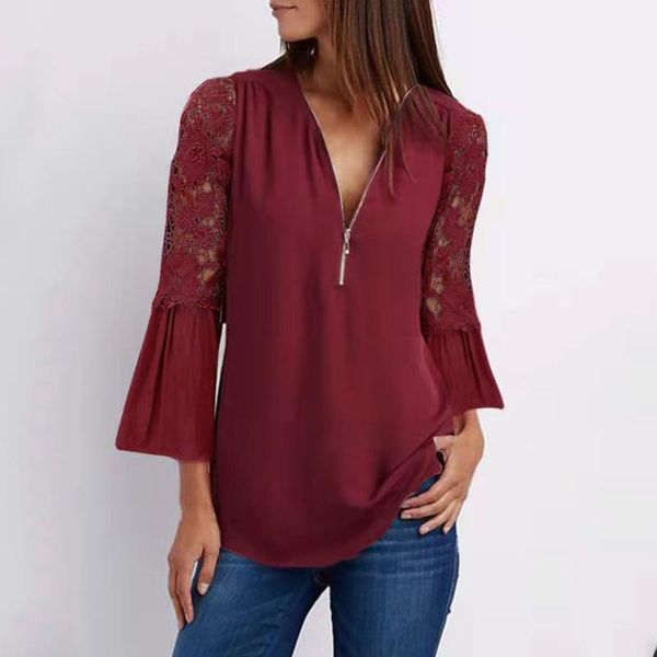 women's blouses & shirts womens chiffon blouse v-neck elegant collar zipper color short sleeve fold casual clothes for women debar, White
women's blouses & shirts womens chiffon blouse v-neck elegant collar zipper color short sleeve fold casual clothes for women debar, White