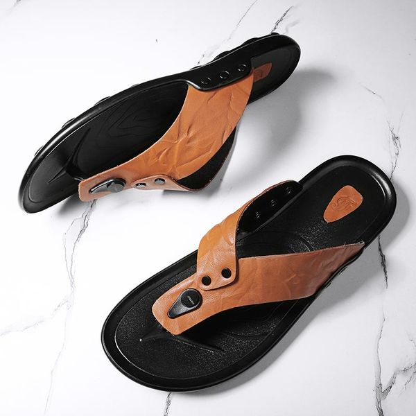 designer men casual slippers summer water shoes comfortable mens flip flops leather beach travel for man, Black
designer men casual slippers summer water shoes comfortable mens flip flops leather beach travel for man, Black