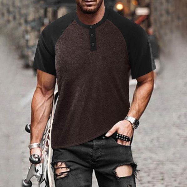 men's t-shirts slim t shirt for men casual o neck button patchwork short sleeve t-shirt running tshirt fitness sports pullover, White;black
men's t-shirts slim t shirt for men casual o neck button patchwork short sleeve t-shirt running tshirt fitness sports pullover, White;black
