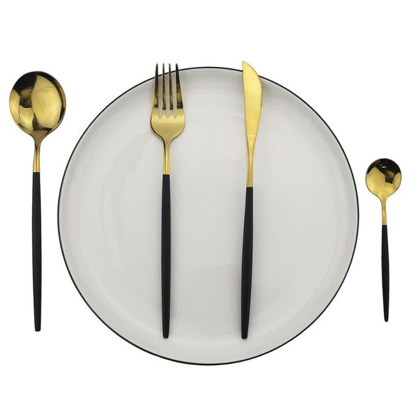 dinnerware sets black gold cutlery set 18/10 stainless steel 16pcs/24pcs/32pcs kitchen tableware knife fork spoon dinner
dinnerware sets black gold cutlery set 18/10 stainless steel 16pcs/24pcs/32pcs kitchen tableware knife fork spoon dinner