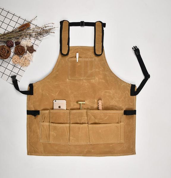 gardening apron retro wax canvas thickened waterproof wear-resistant repairman black barber aprons
gardening apron retro wax canvas thickened waterproof wear-resistant repairman black barber aprons