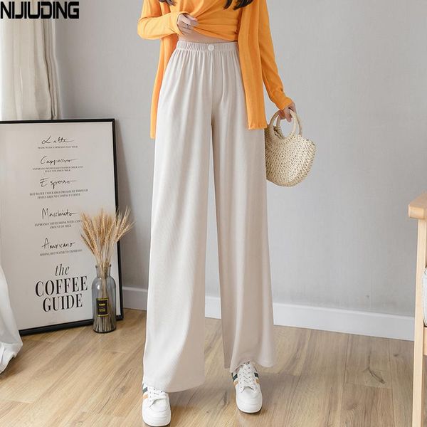 women's pants & capris nijiuding women wide leg pant 2021 spring summer female casual straight knitting elastic waist solid loose trous, Black;white
women's pants & capris nijiuding women wide leg pant 2021 spring summer female casual straight knitting elastic waist solid loose trous, Black;white