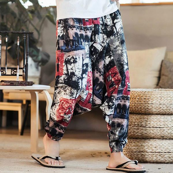 men's pants shengyujin men harem print retro drop crotch joggers cotton trousers baggy loose nepal style casual s-5xl, Black
men's pants shengyujin men harem print retro drop crotch joggers cotton trousers baggy loose nepal style casual s-5xl, Black