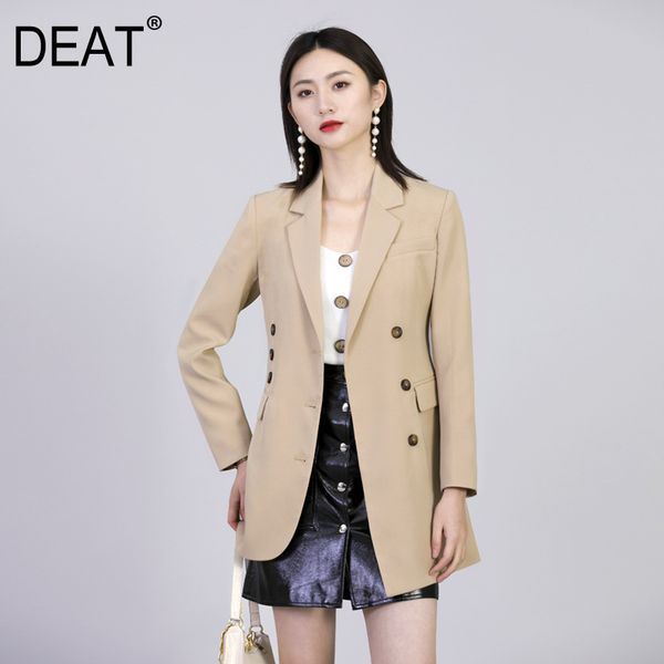 women khaki big size double breasted blazer lapel long sleeve loose fit jacket fashion tide spring autumn gx161 210421, White;black
women khaki big size double breasted blazer lapel long sleeve loose fit jacket fashion tide spring autumn gx161 210421, White;black