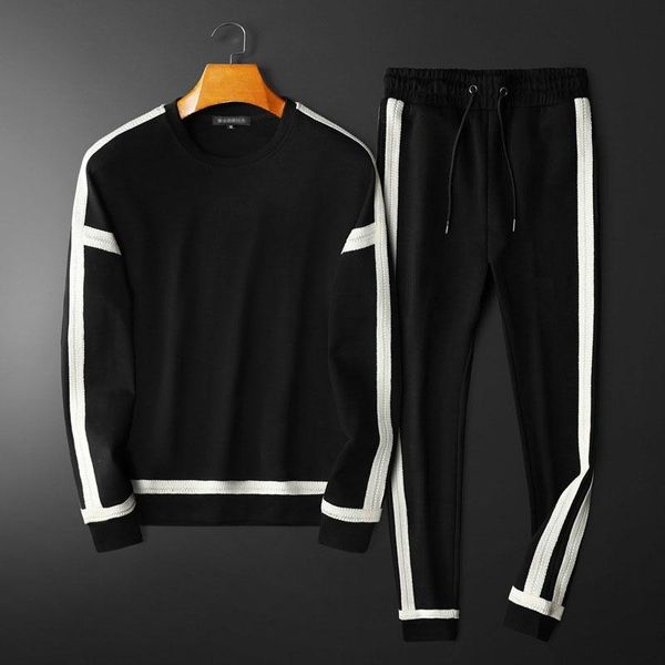 men's tracksuits 2021 autumn high-end fashion tide brand sports and leisure slim round neck long sleeve suit two-piece, Gray
men's tracksuits 2021 autumn high-end fashion tide brand sports and leisure slim round neck long sleeve suit two-piece, Gray
