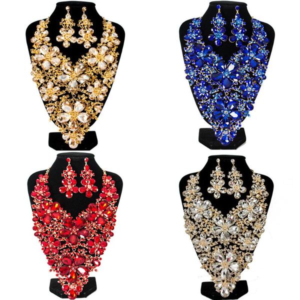 earrings & necklace fashion luxury crystal rhinestone bridal jewelry sets party wedding costume set for brides flower gift, Silver
earrings & necklace fashion luxury crystal rhinestone bridal jewelry sets party wedding costume set for brides flower gift, Silver
