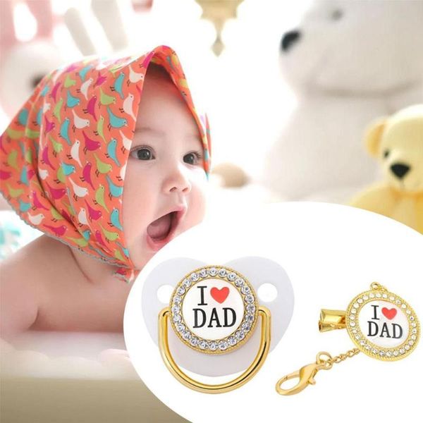 luxury crystals diamond gold baby pacifier dummy orthodontic bling chain i love dad kid nipple soother holder clip pacifiers#
luxury crystals diamond gold baby pacifier dummy orthodontic bling chain i love dad kid nipple soother holder clip pacifiers#