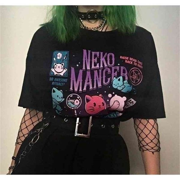 hahayule yf neko mancer t-shirt cute aesthetic grunge black tee satantic gothic clothing witch shirt 210623, White
hahayule yf neko mancer t-shirt cute aesthetic grunge black tee satantic gothic clothing witch shirt 210623, White