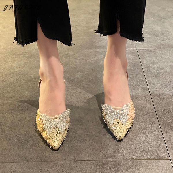 sandals shiny rhinestone bow-knot bride wedding shoes temperament sequins lady party cocktail high heels mid hollow pointed toe, Black
sandals shiny rhinestone bow-knot bride wedding shoes temperament sequins lady party cocktail high heels mid hollow pointed toe, Black