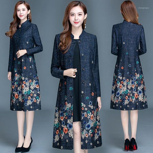 fashion plus size windbreaker women's style spring and autumn western medium long print coat wool & blends, Black
fashion plus size windbreaker women's style spring and autumn western medium long print coat wool & blends, Black