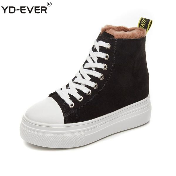 boots yd-ever 8cm genuine leather women high heel platform wedge shoes height increasing lace up casual real fur sneaker, Black
boots yd-ever 8cm genuine leather women high heel platform wedge shoes height increasing lace up casual real fur sneaker, Black