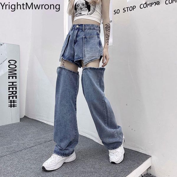 women's jeans techwear two way wear removable ring hollow baggy denim pant streetwear boyfriend harajuku tracksuit straight trouser, Blue
women's jeans techwear two way wear removable ring hollow baggy denim pant streetwear boyfriend harajuku tracksuit straight trouser, Blue
