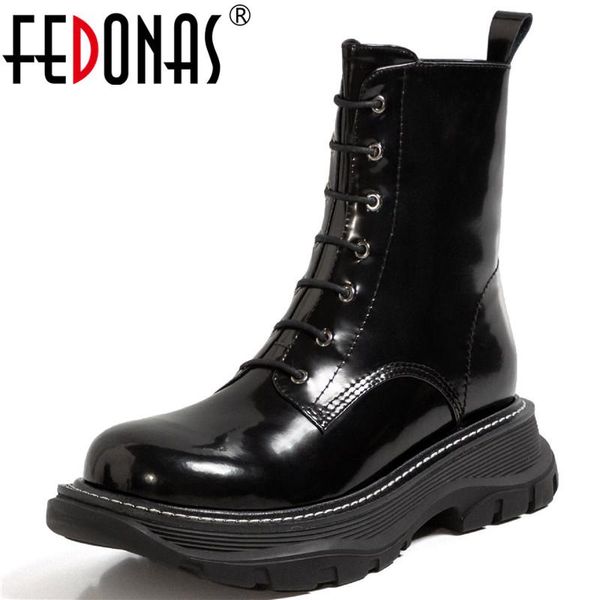 boots fedonas warm genuine leather shoes for women platform side zipper chunky heels ankle winter est party motorcycle, Black
boots fedonas warm genuine leather shoes for women platform side zipper chunky heels ankle winter est party motorcycle, Black