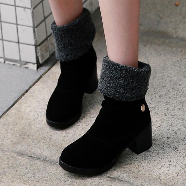 boots fashion cross-tied keep warm autumn and winter women pure color ankle botas mujer invierno 2021 elegante corta#3, Black 
boots fashion cross-tied keep warm autumn and winter women pure color ankle botas mujer invierno 2021 elegante corta#3, Black