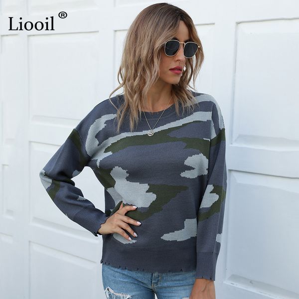 knits camouflage knit sweater women cut out long sleeve o neck female autumn winter casual loose knitwear and pullovers, White
knits camouflage knit sweater women cut out long sleeve o neck female autumn winter casual loose knitwear and pullovers, White